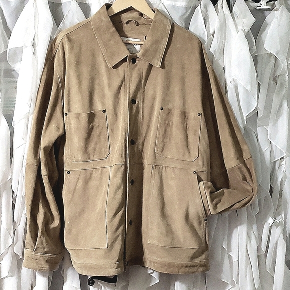 Orvis. Nappa Suede Overshirt Jacket. Brown; Button Up; 4 Pockets. GUC. Size XXL
